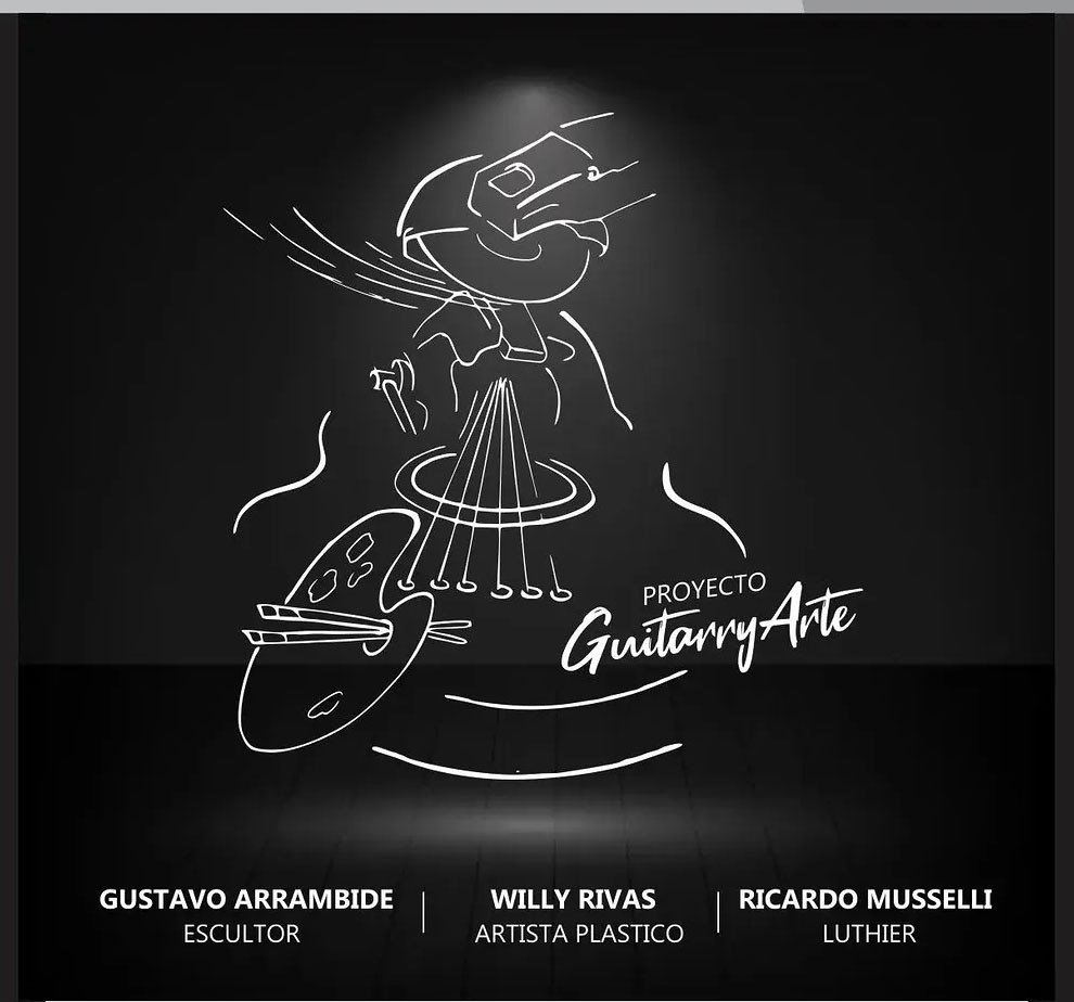 Logo del Proyecto GuitarryArte, con Gustavo Arrambide, Willy Rivas y Ricardo Musselli