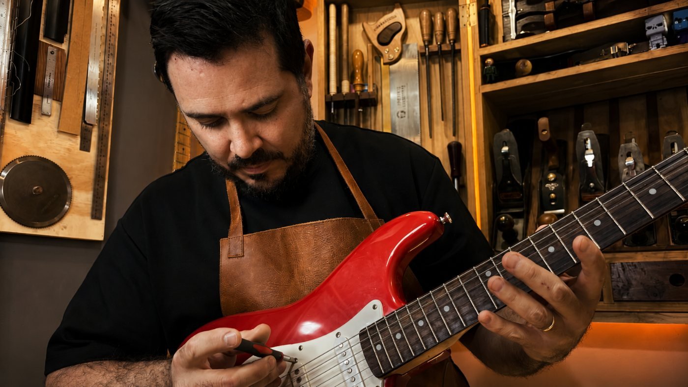 Prueba de la guitarra tras el ajuste