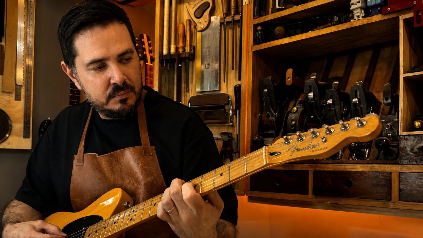 Prueba de una Telecaster a punto